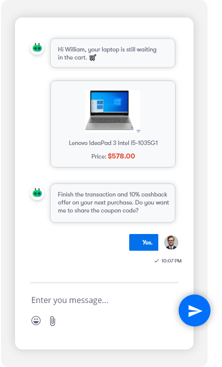 Reduce Cart Abandonment with Reminder Messages