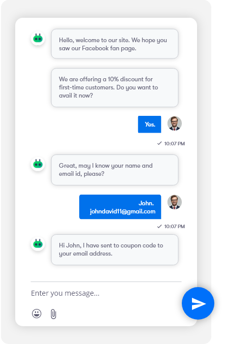 Learn traffic source, converse accordingly