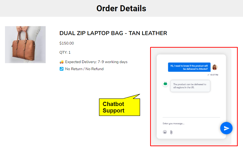 Lack of Customer Support/Chatbot Assistant